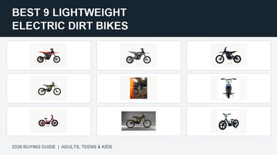 Best 9 Lightweight Electric Dirt Bikes for Adults and Kids in 2026