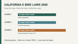 Electric Bike Laws in California