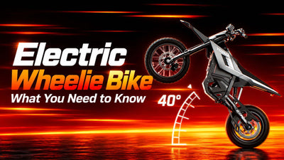 Yozma IN 11 electric dirt bike in a wheelie position with a 40-degree graphic
