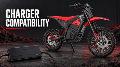 electric dirt bike charger beside Yozma bike